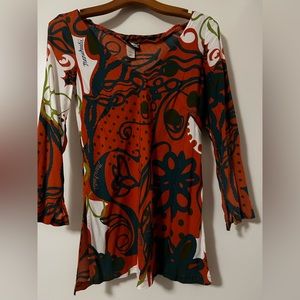 Orange Manuhealii Blouse